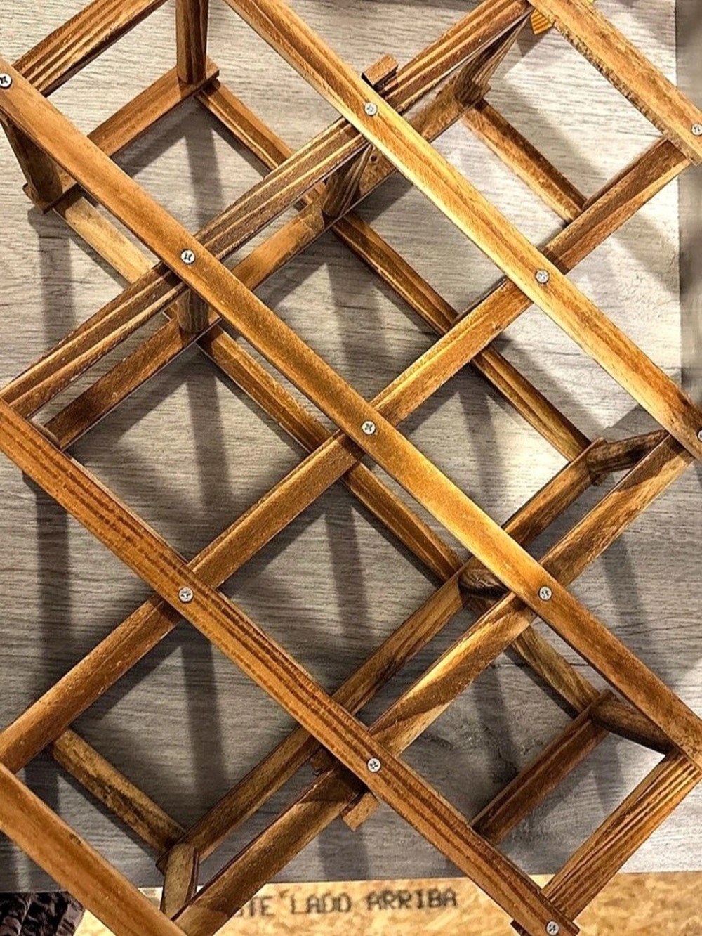 Expandable Wooden Storage Rack in Brown